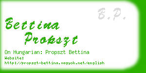 bettina propszt business card